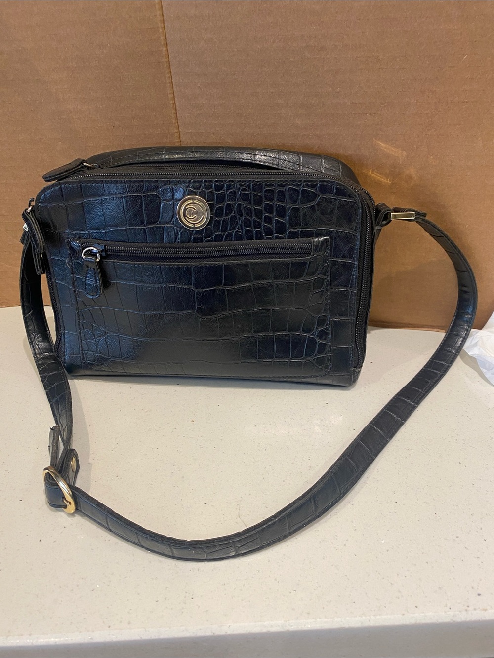 Cornell Black Vega Alligator Bag - Picture 4 of 13